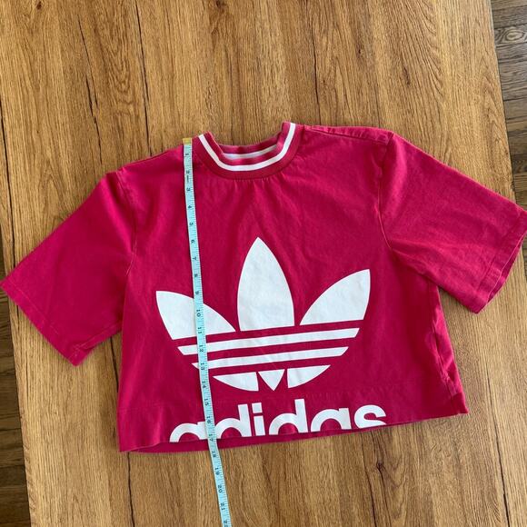 Adidas Originals Trefoil Cropped T-Shirt Size Small - Picture 5 of 6